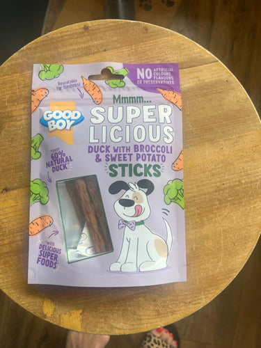 Good Boy Super Licious Duck with Broccoli & Sweet Potato sticks