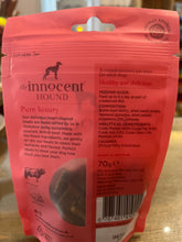 Load image into Gallery viewer, Innocent Hound Strawberry Crush Hearts with beef and strawberry