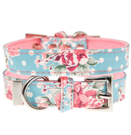 Urban Pup - Vintage Rose Floral Fabric Collar