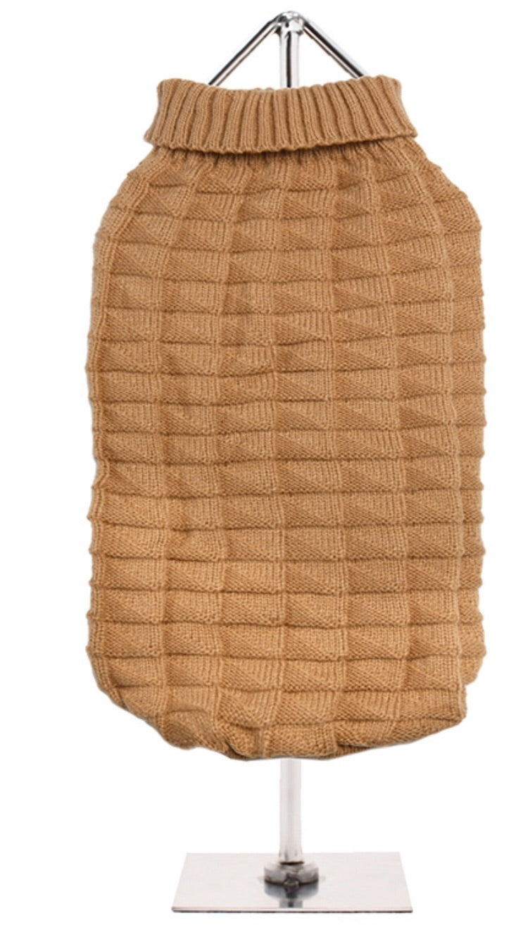 Urban Pup - Brown Waffle Knitted Sweater
