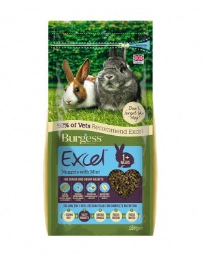 Burgess - Excel Junior & Dwarf Rabbit Nuggets with Mint