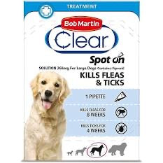 Bob Martin - Clear Spot On for Medium Dogs 20 up to 40kg (1 pippette)