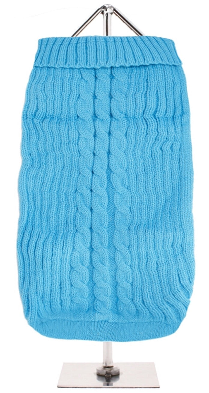 Urban Pup - Blue Cable Knit Sweater