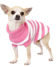Load image into Gallery viewer, Urban Pup - Pink &amp; White Candy Striped Sweater