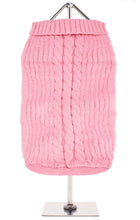 Load image into Gallery viewer, Urban Pup - Pink Cable Knit Sweater