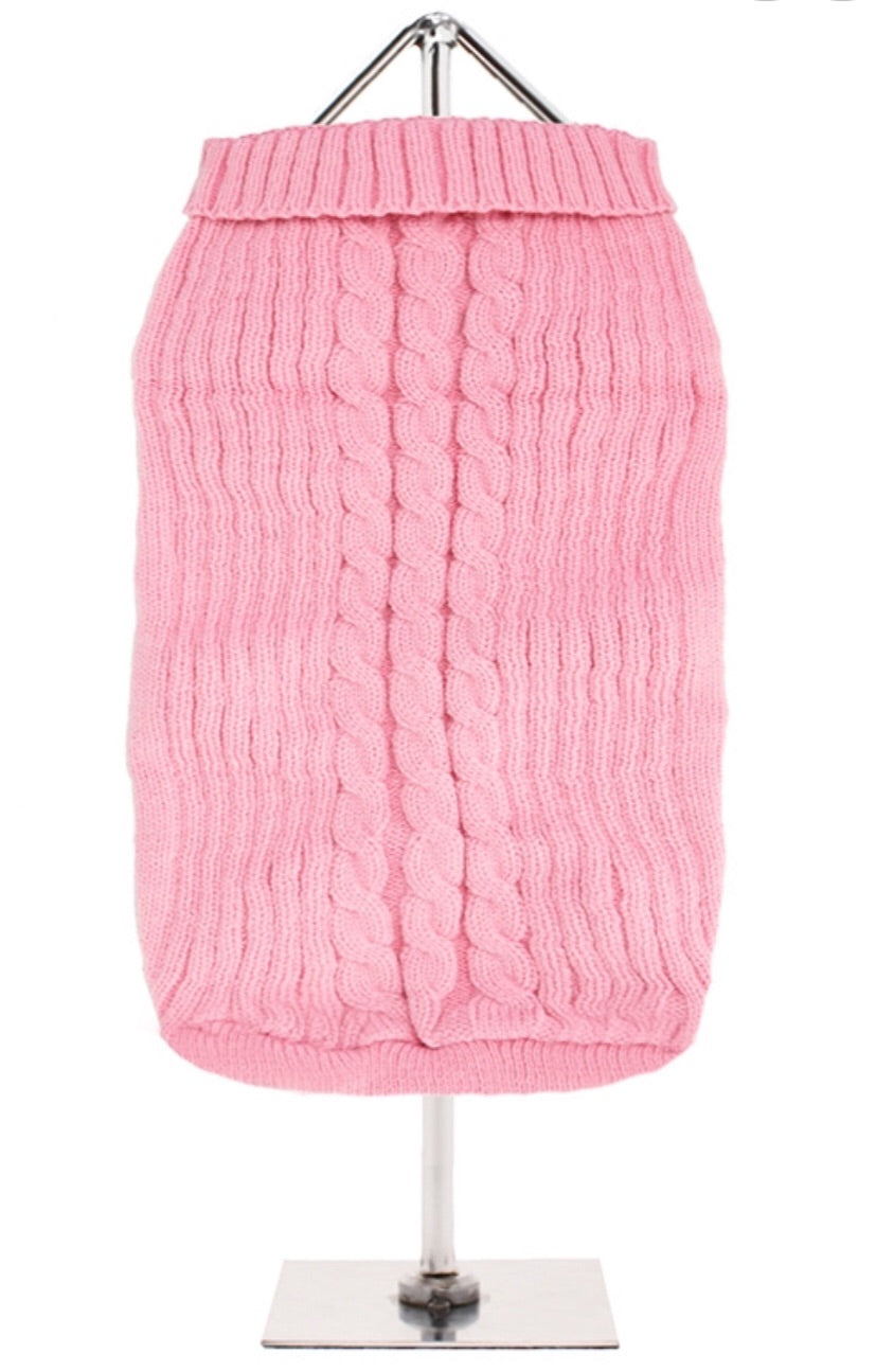 Urban Pup - Pink Cable Knit Sweater