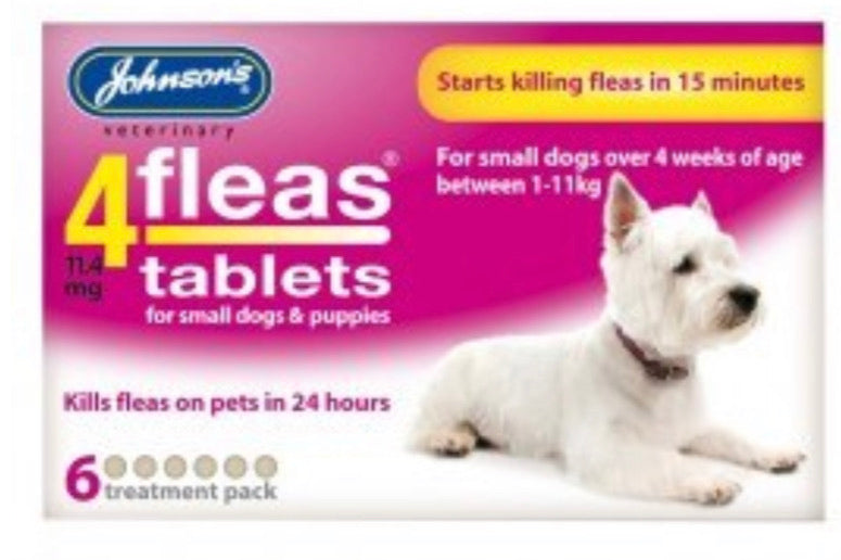Johnson’s - 4Fleas Tablets for Small Dogs & Puppies (6 Tablets)