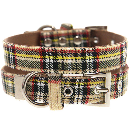 Urban Pup - Brown Tartan Fabric Collar