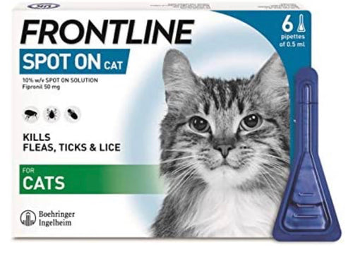 Frontline - Spot on Flea & Tick Treatment for Cats (3 pippettes)