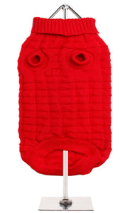 Urban Pup - Red Waffle Knitted Sweater