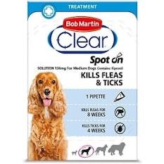 Bob Martin - Clear Spot On for Medium Dogs 10 up to 20kg (1 pippette)