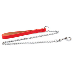 Ancol - Medium Chain Lead with Leather Handle