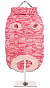 Urban Pup - Pink Waffle Knitted Sweater